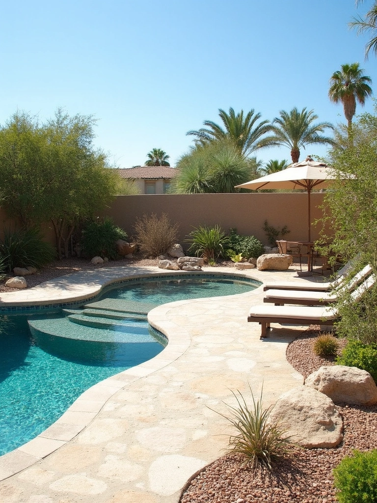 Desert Landscaping Pool Area - Desert Pool Area landscape design inspiration