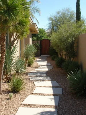 Desert Landscaping Side Yard Design