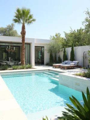 Contemporary Garden Pool Area Design