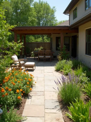Pollinator Garden Patio Design