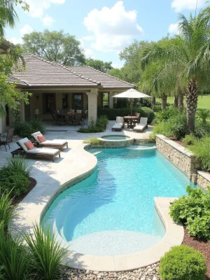 Rain Garden Pool Area Design