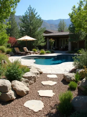 Rock Garden Pool Area Design