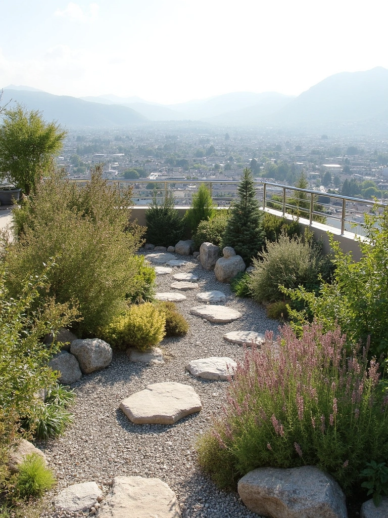 Rock Garden Rooftop Garden featuring alpine plants, natural stone, well-drained soil - garden design ideas and inspiration