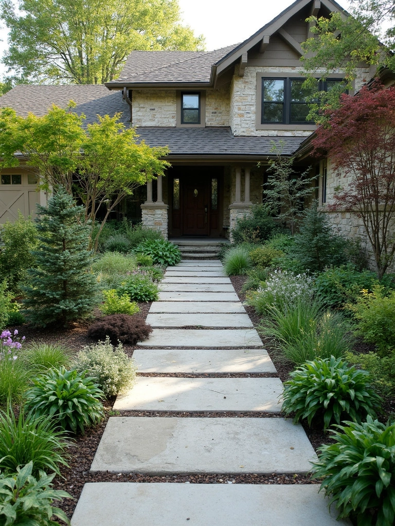Sunken Garden Front Yard featuring recessed design, terraced walls, sheltered space - garden design ideas and inspiration