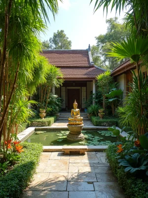 Thai Garden Courtyard Design