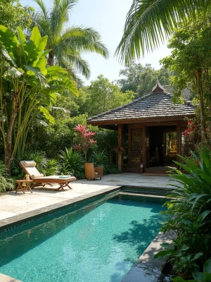 Thai Garden Pool Area Design