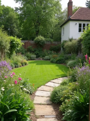 English Garden Backyard Design