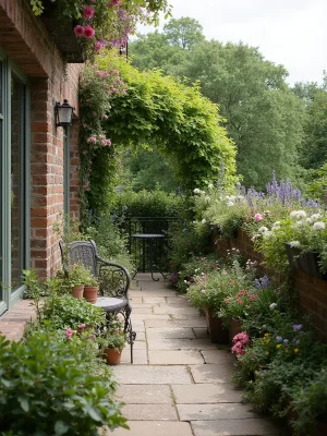 English Garden Balcony Design