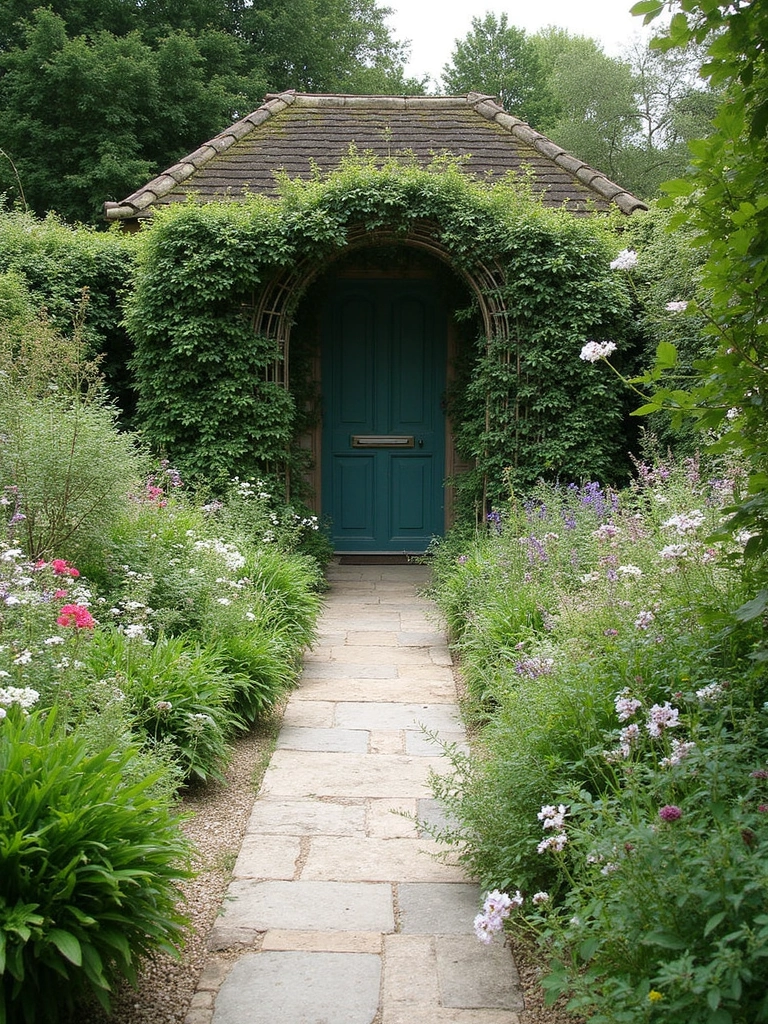 English Garden Entrance Garden - Traditional Entrance Garden landscape design inspiration
