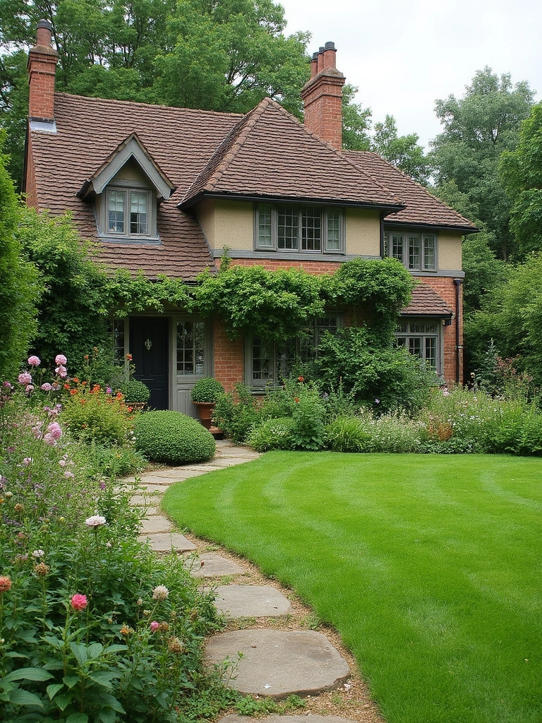 English Garden Front Yard - Traditional Front Yard Landscape landscape design inspiration