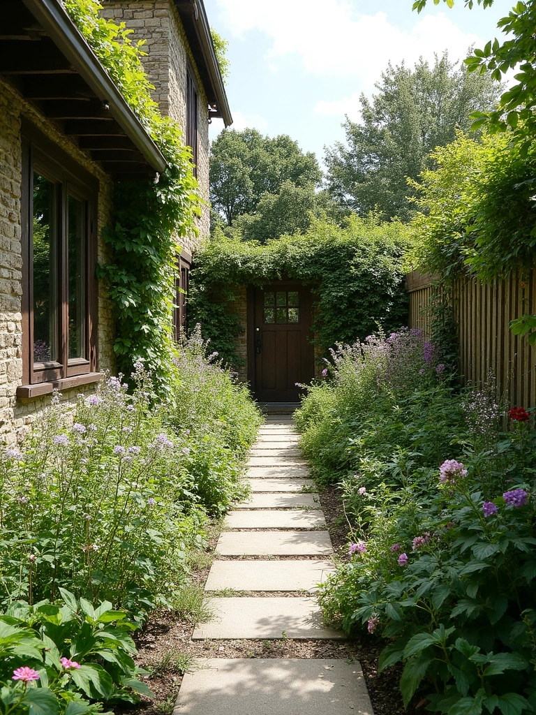 English Garden Side Yard design - Traditional Side Yard Garden landscape design ideas