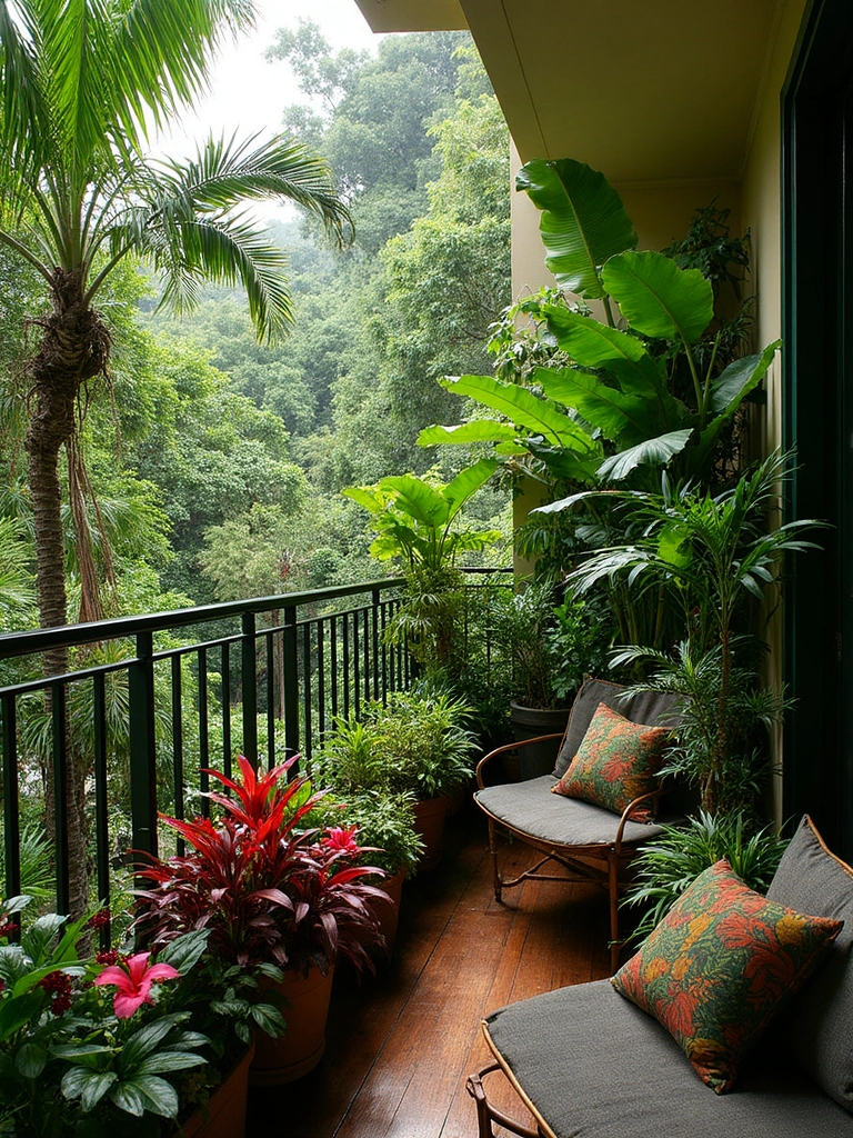 Tropical Paradise Balcony design - Tropical Balcony Garden landscape design ideas