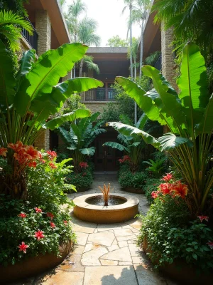 Tropical Paradise Courtyard Design
