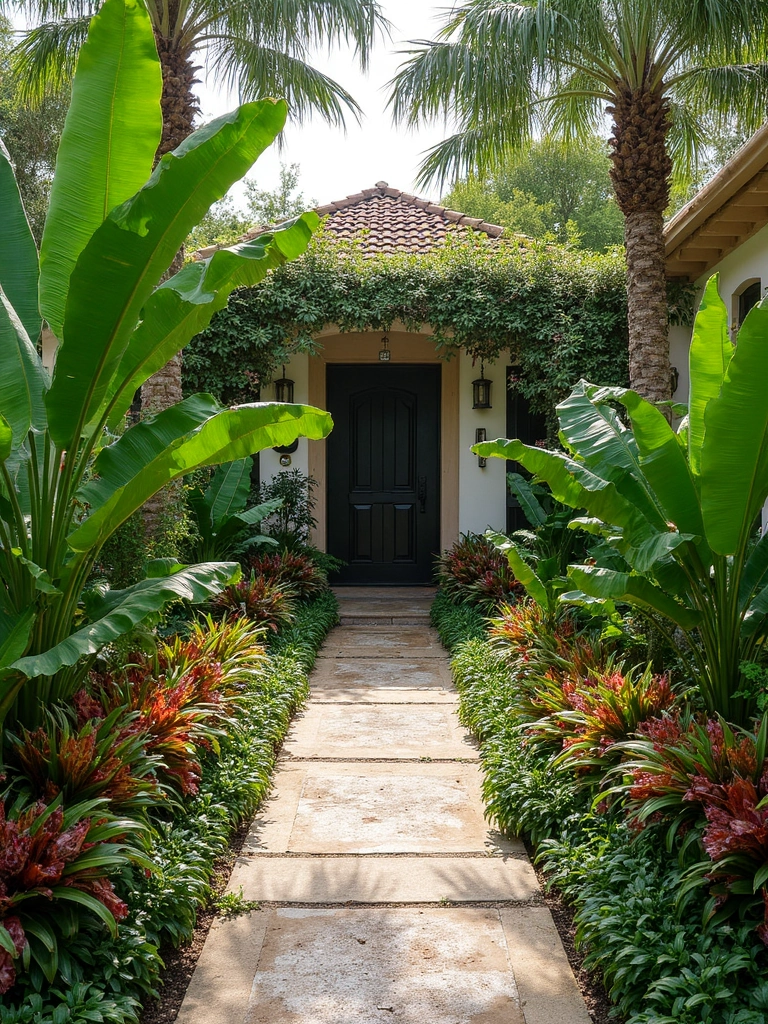 Tropical Paradise Entrance Garden - Tropical Entrance Garden landscape design inspiration