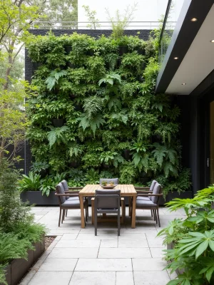 Vertical Garden Patio Design