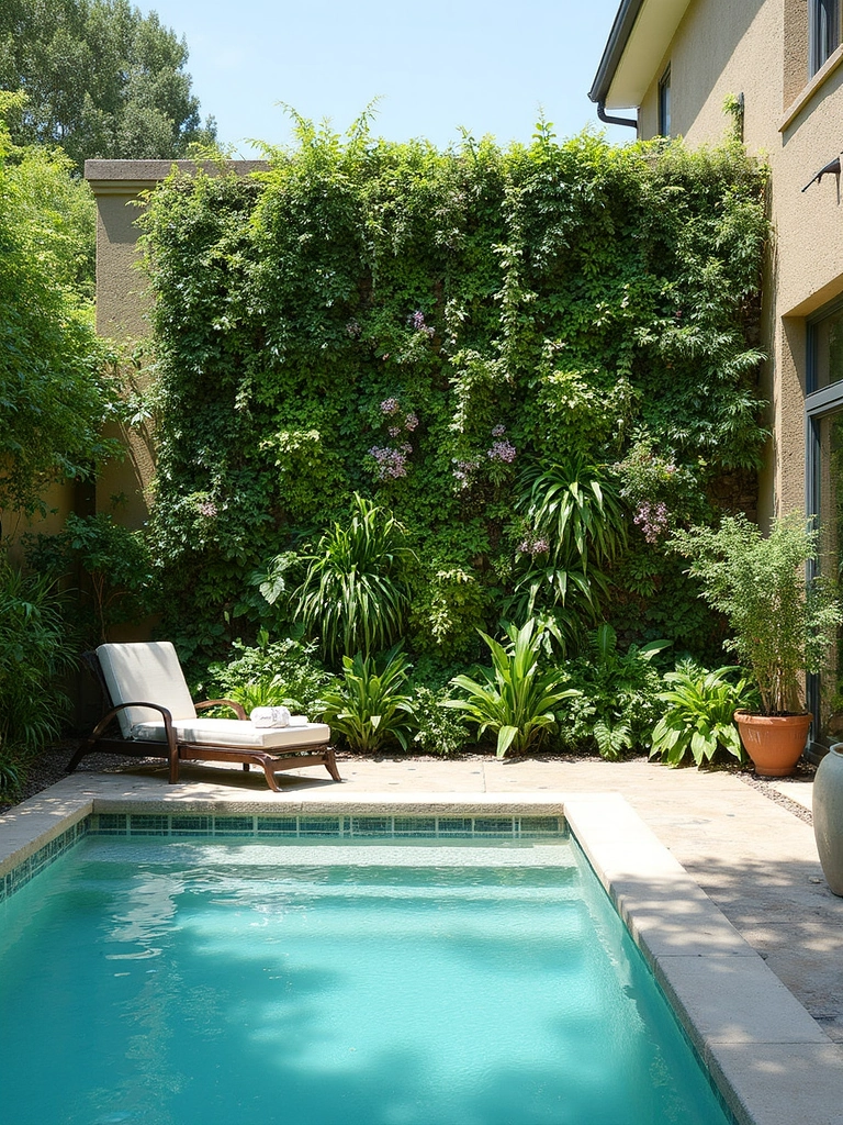Vertical Garden Pool Area - Vertical Pool Area landscape design inspiration