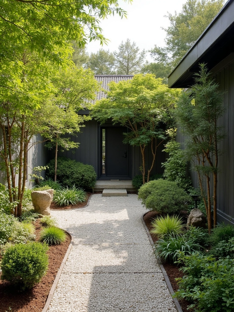 Japanese Garden Side Yard design - Zen Side Yard Garden landscape design ideas