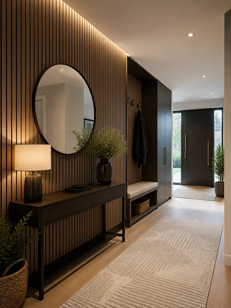 Acoustic Wall Panels Entryway Luxury editorial staging