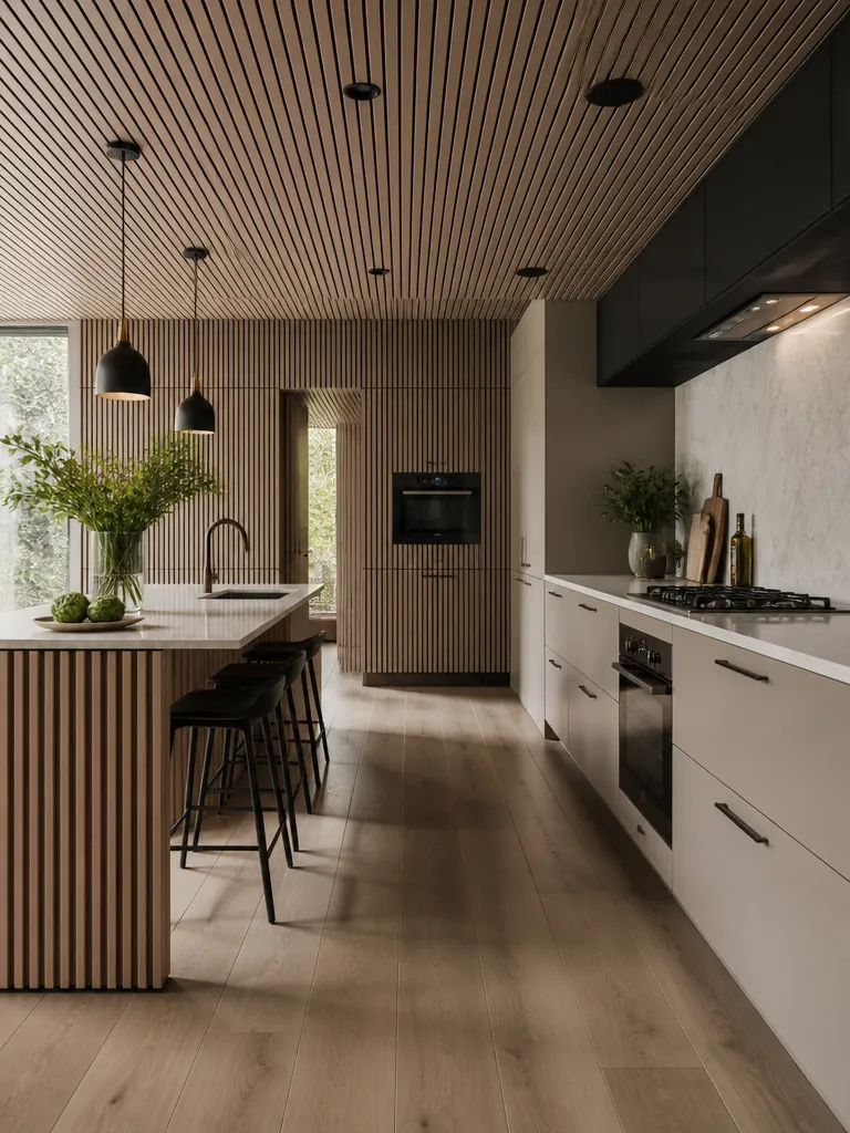 Acoustic Wall Panels Kitchen Luxury editorial staging