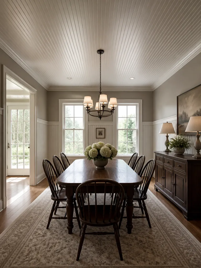 Beadboard Dining Room Luxury editorial staging