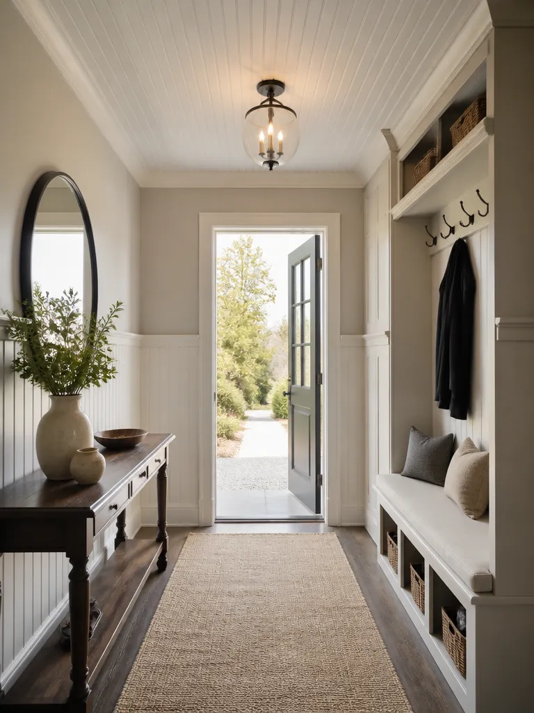 Beadboard Entryway Luxury editorial staging