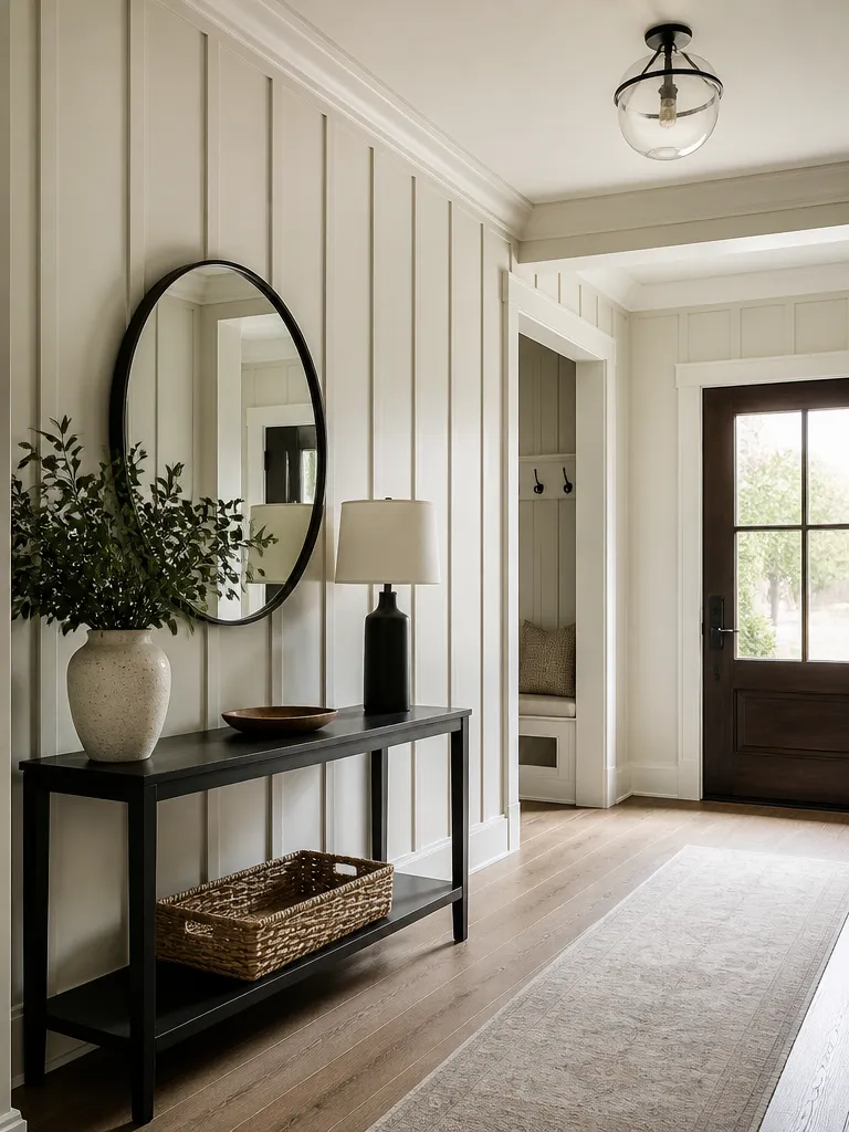 Board and Batten Entryway Luxury editorial staging