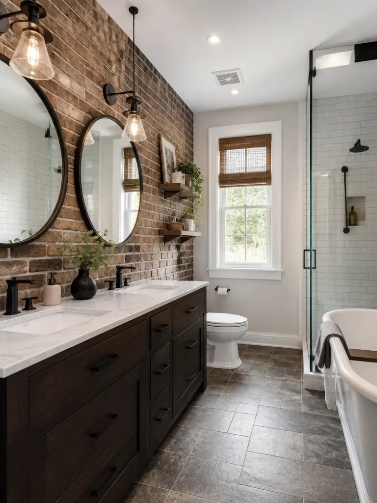 Brick Wall Bathroom