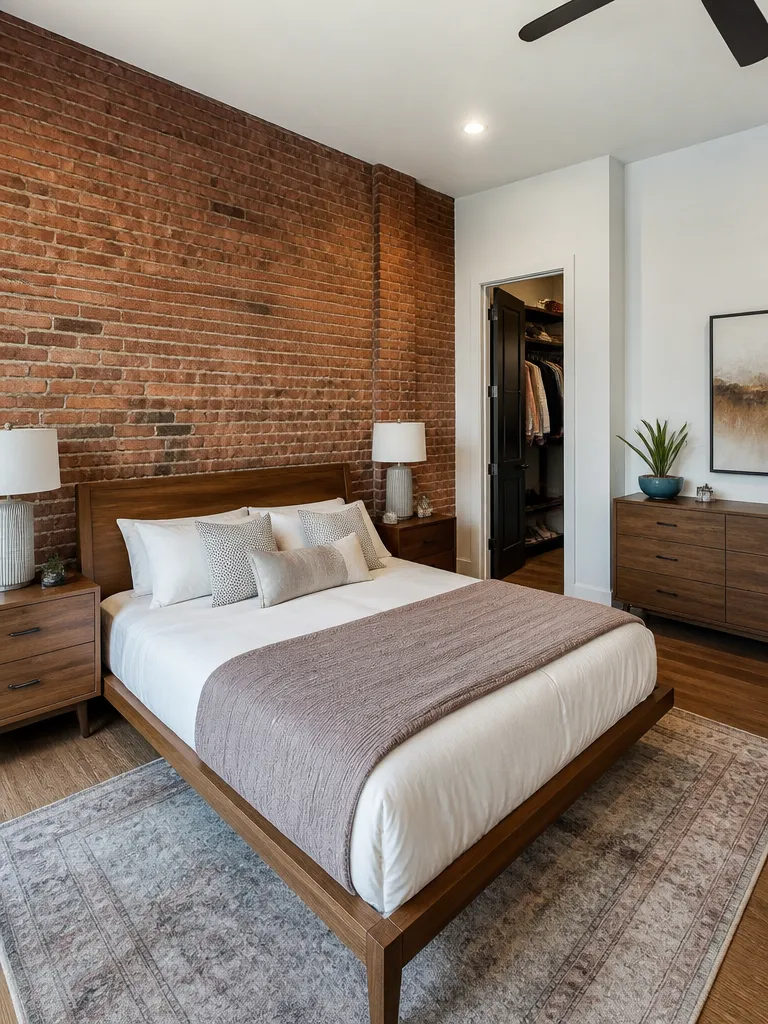 Brick Wall Bedroom