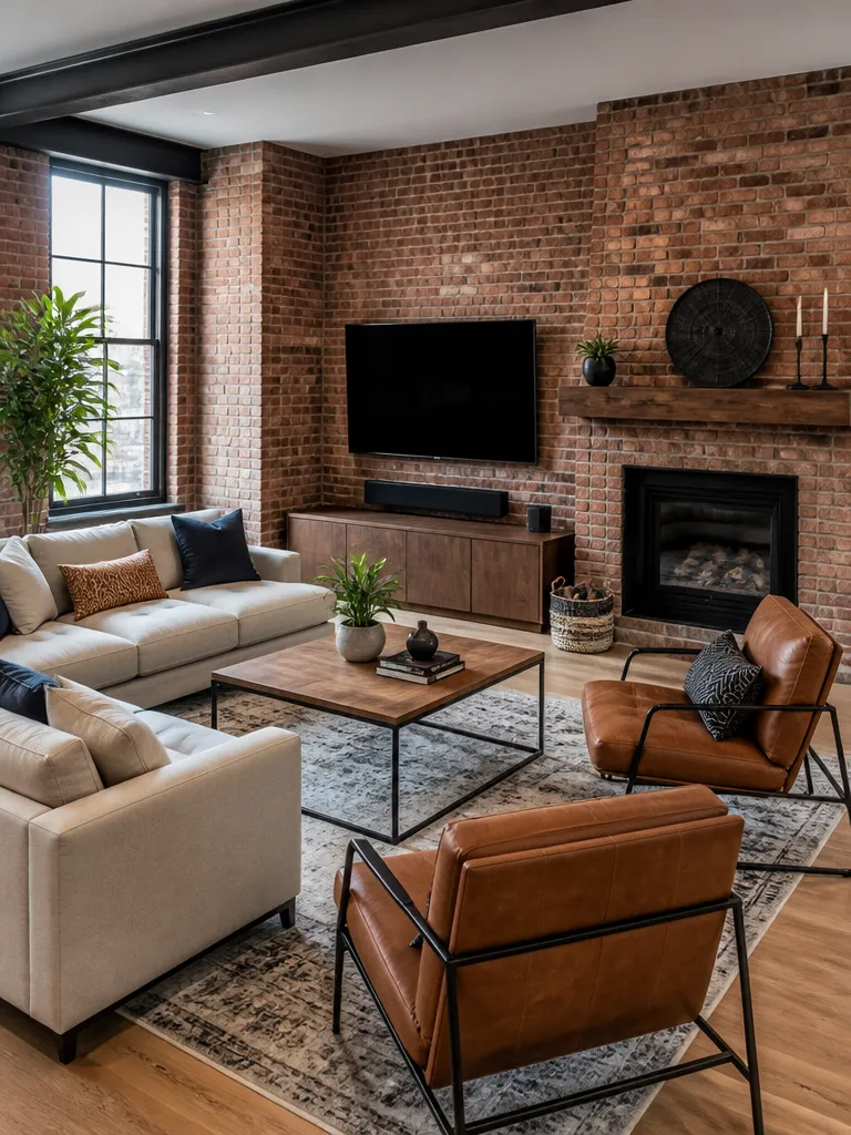 Brick Wall Living Room