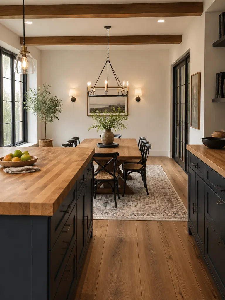 Butcher Block Countertops Dining Room Luxury editorial staging