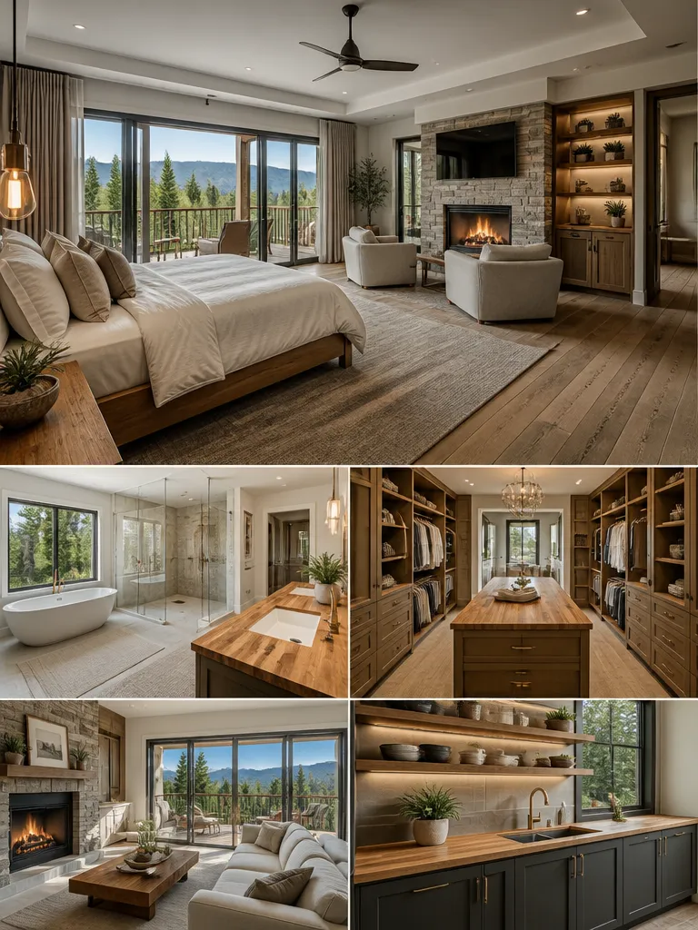 Butcher Block Countertops Master Suite Luxury editorial staging