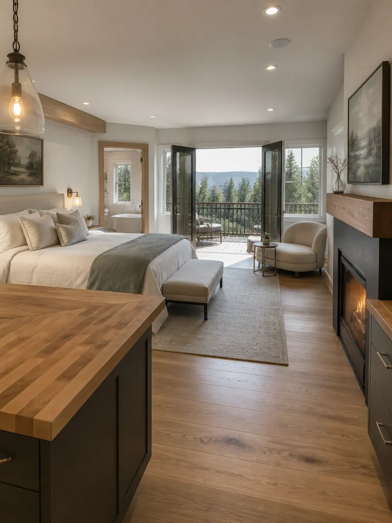 Butcher Block Countertops Master Suite Warm residential staging