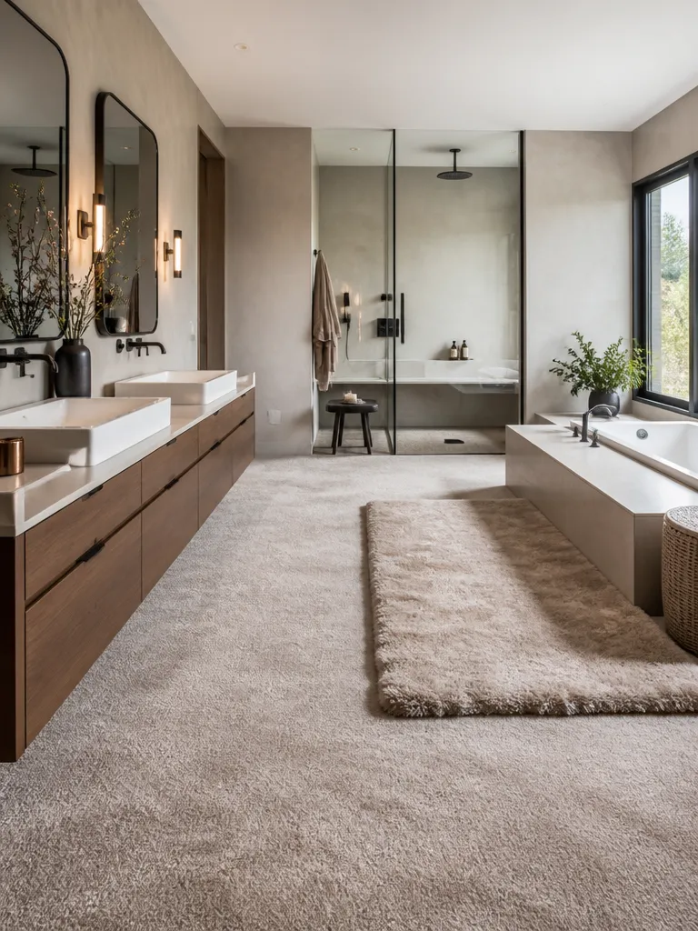 Carpet Bathroom Luxury editorial staging