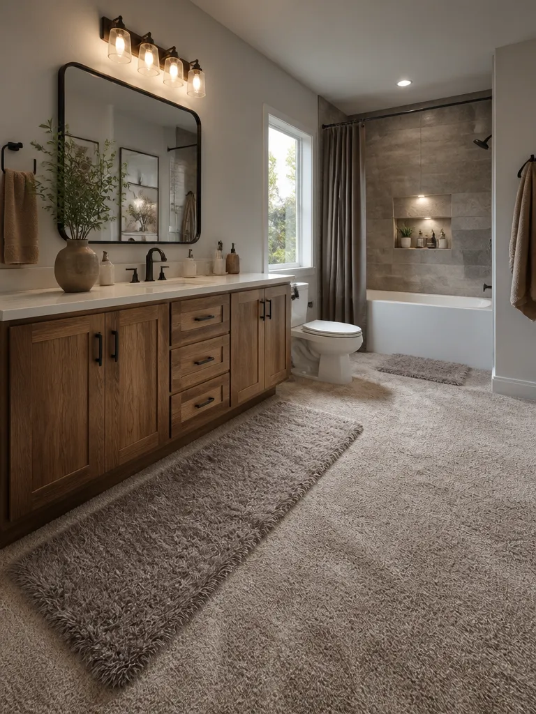 Carpet Bathroom Warm residential staging