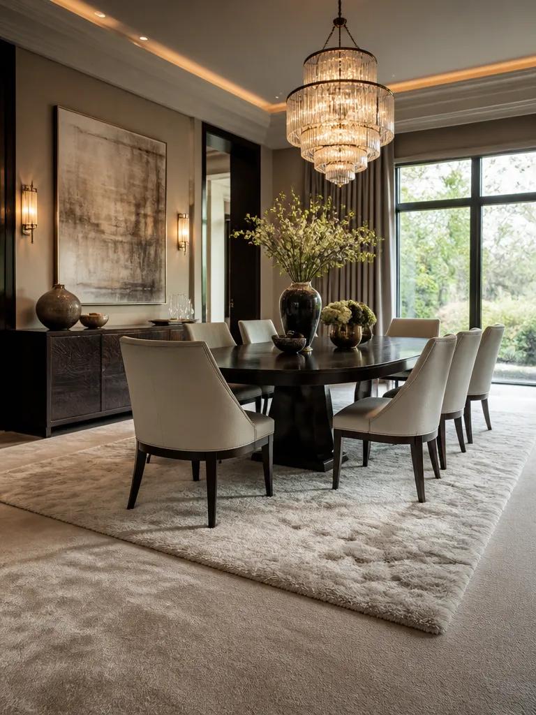 Carpet Dining Room Luxury editorial staging