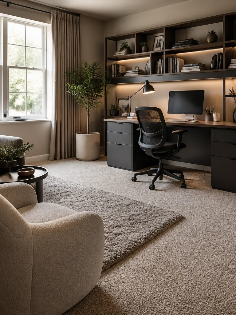Carpet Home Office Warm residential staging