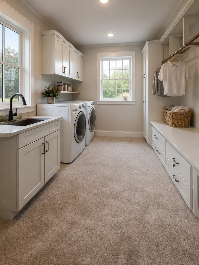 Carpet Laundry Room