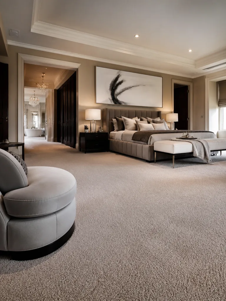Carpet Master Bedroom Luxury editorial staging