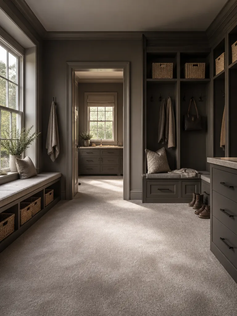 Carpet Mudroom Luxury editorial staging