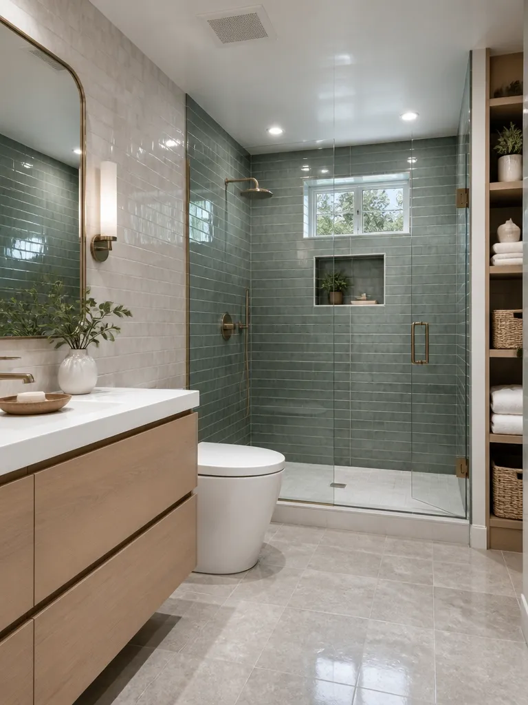 Ceramic Tile Bathroom Luxury editorial staging