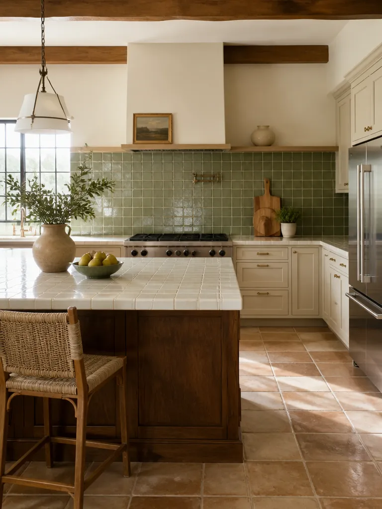 Ceramic Tile Kitchen Warm residential staging