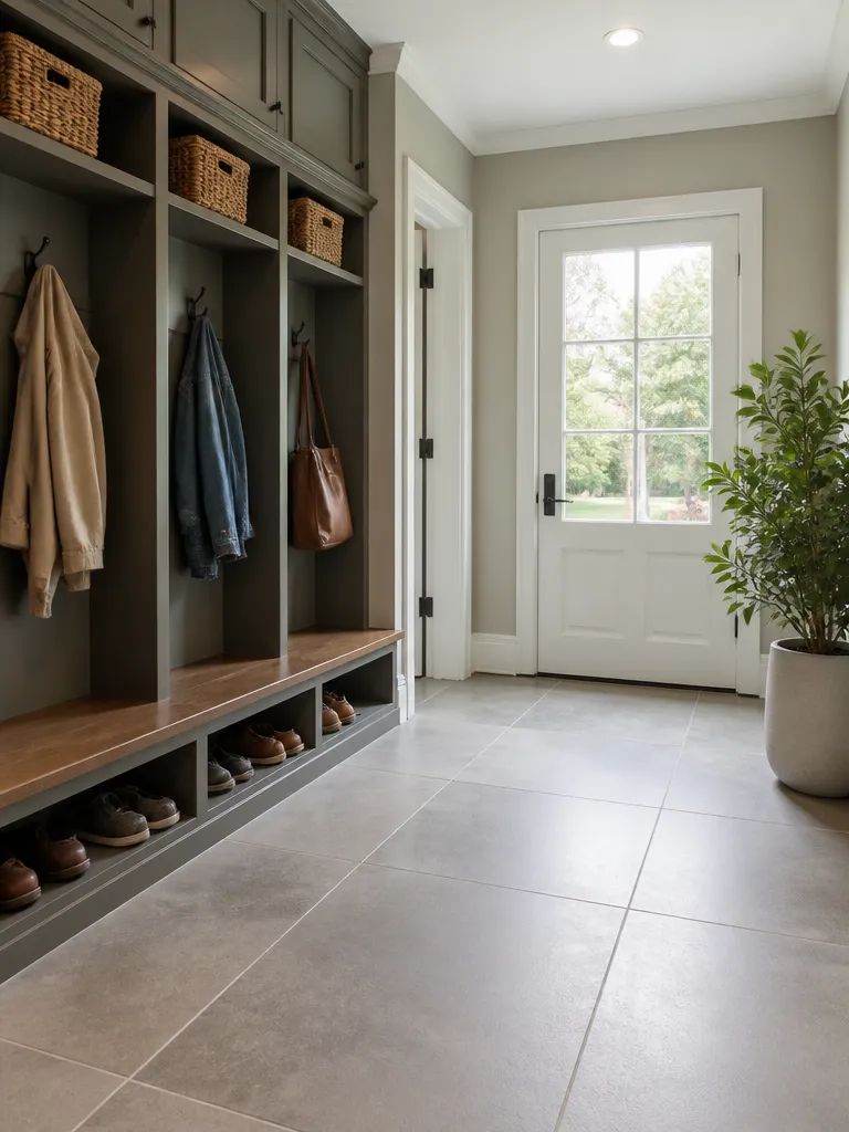 Ceramic Tile Mudroom