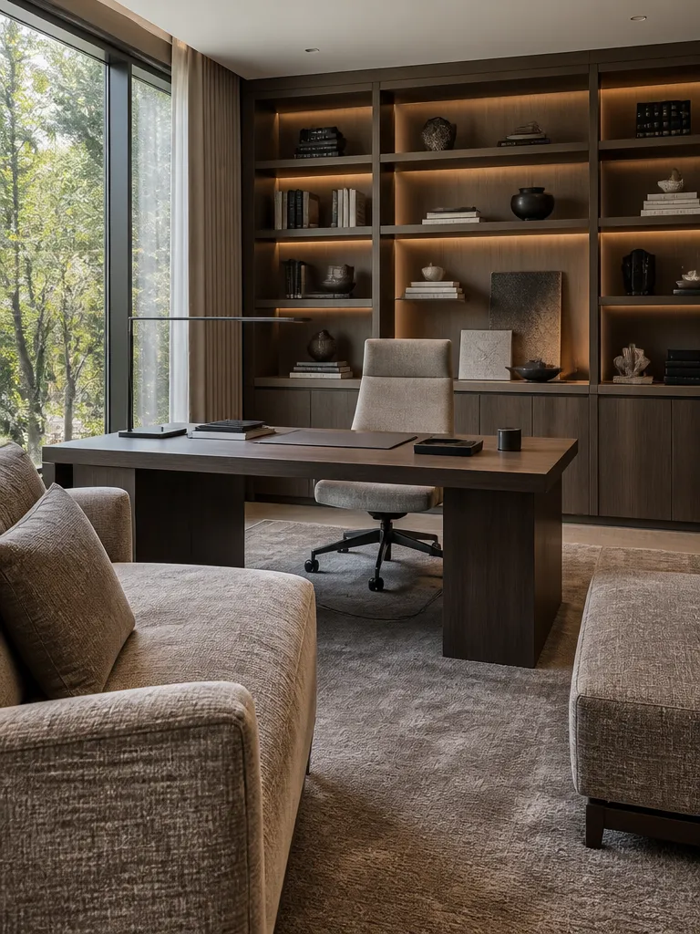 Chenille Fabric Home Office Luxury editorial staging