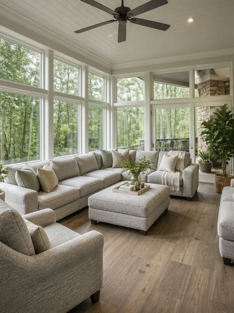 Chenille Fabric Sunroom