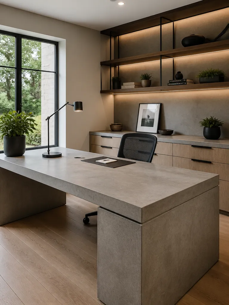 Concrete Countertops Home Office