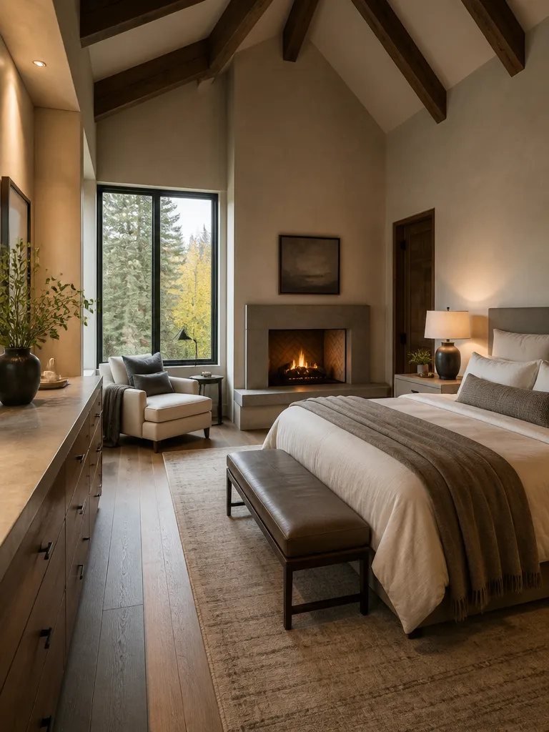 Concrete Countertops Master Suite Warm residential staging