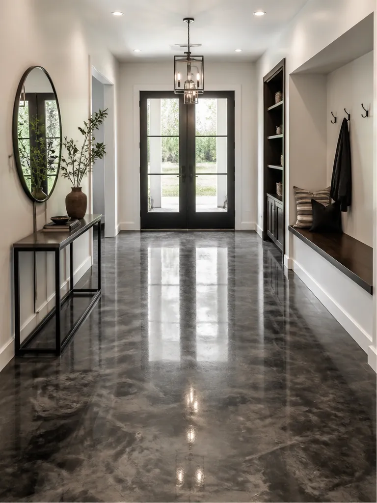 Epoxy Flooring Entryway Luxury editorial staging