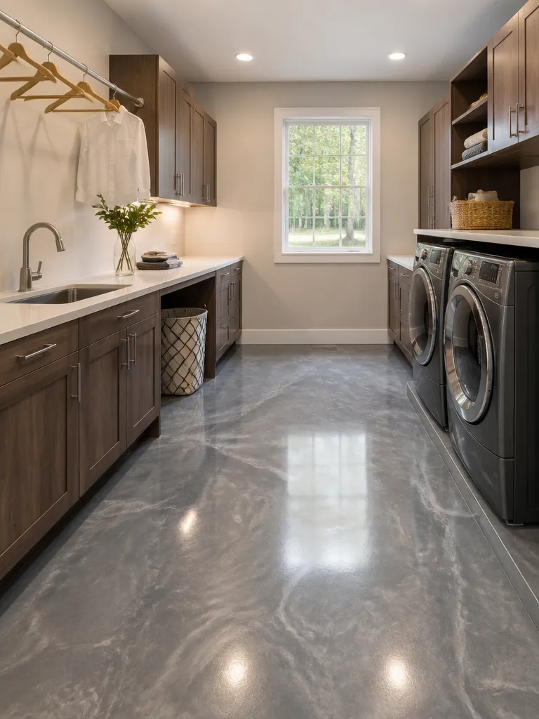 Epoxy Flooring Laundry Room