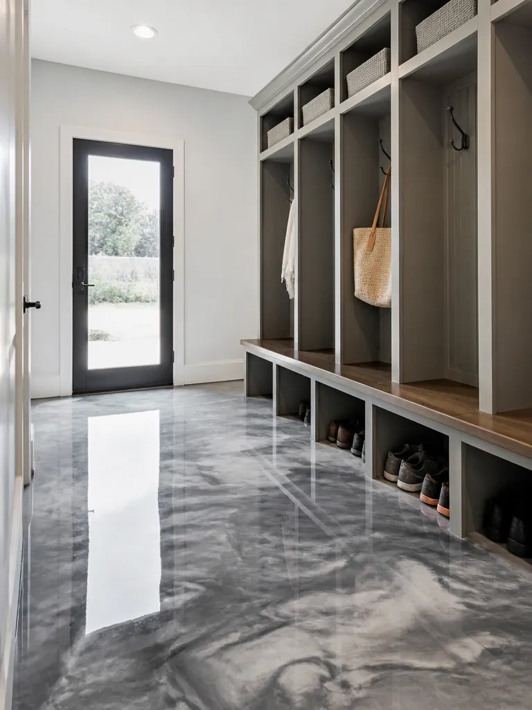 Epoxy Flooring Mudroom