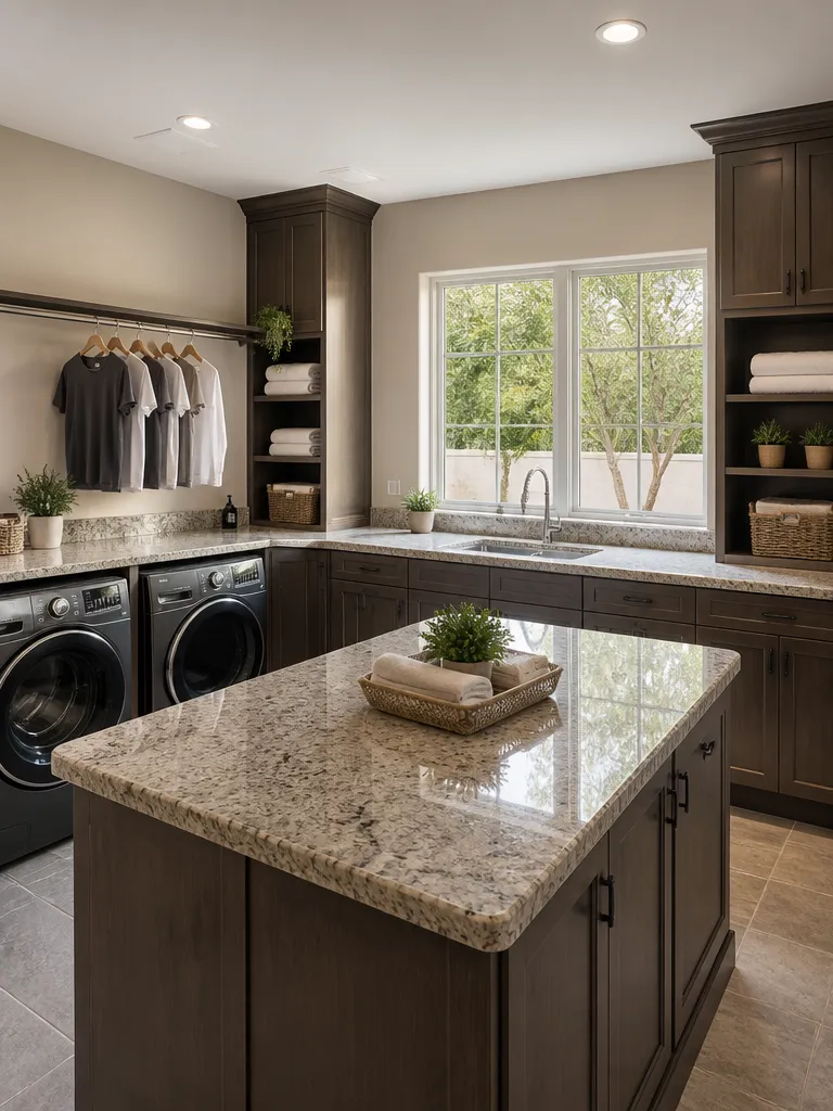 Granite Countertops Laundry Room Luxury editorial staging